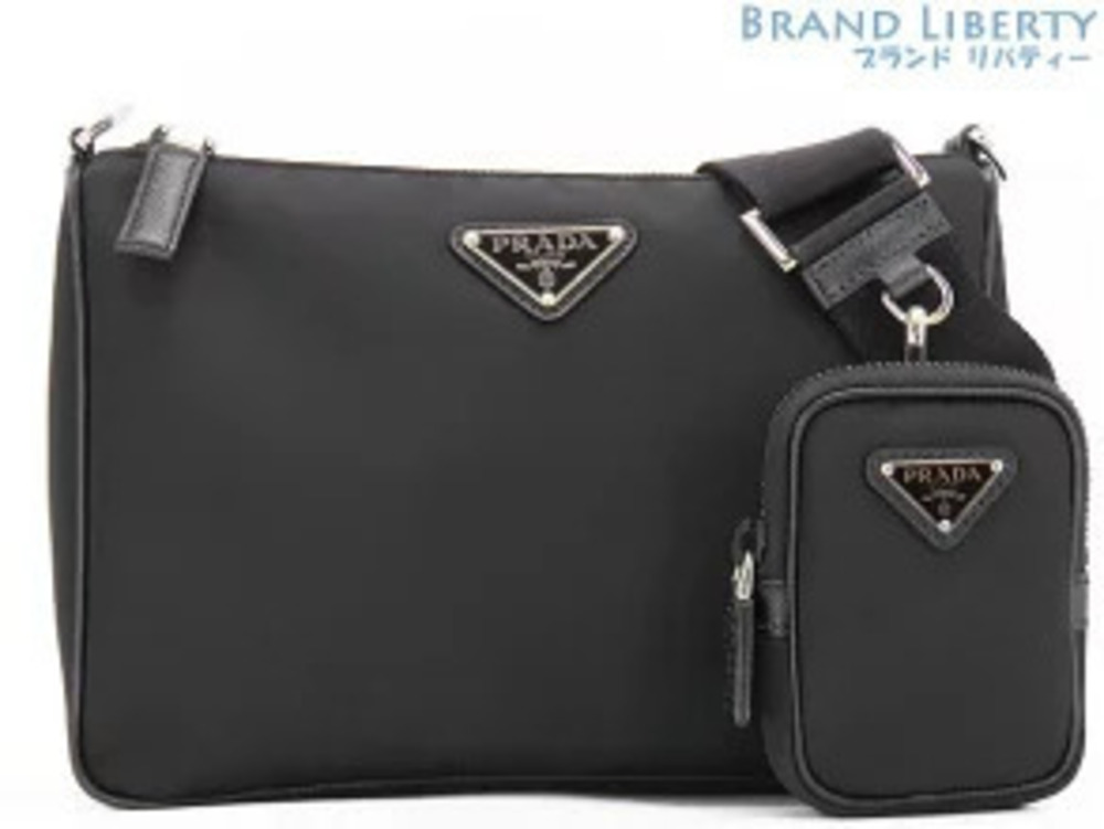 Prada Re Crossbody Shoulder Bag Messenger Shoulder Black Leather